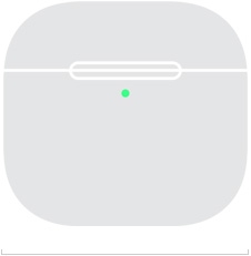 AirPods 5 충전 케이스의 50.1mm 가로 길이를 보여주는 정면 일러스트레이션.