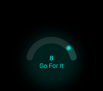 Readiness score of 8, Go For It