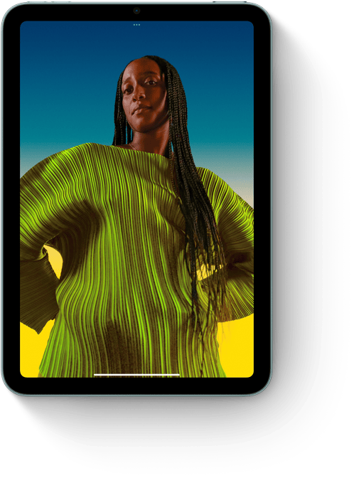 Bilder-appen vises på en iPad mini i stående retning.